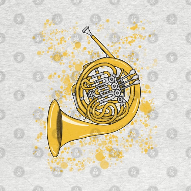 French Horn Teacher Hornist Brass Musician by doodlerob